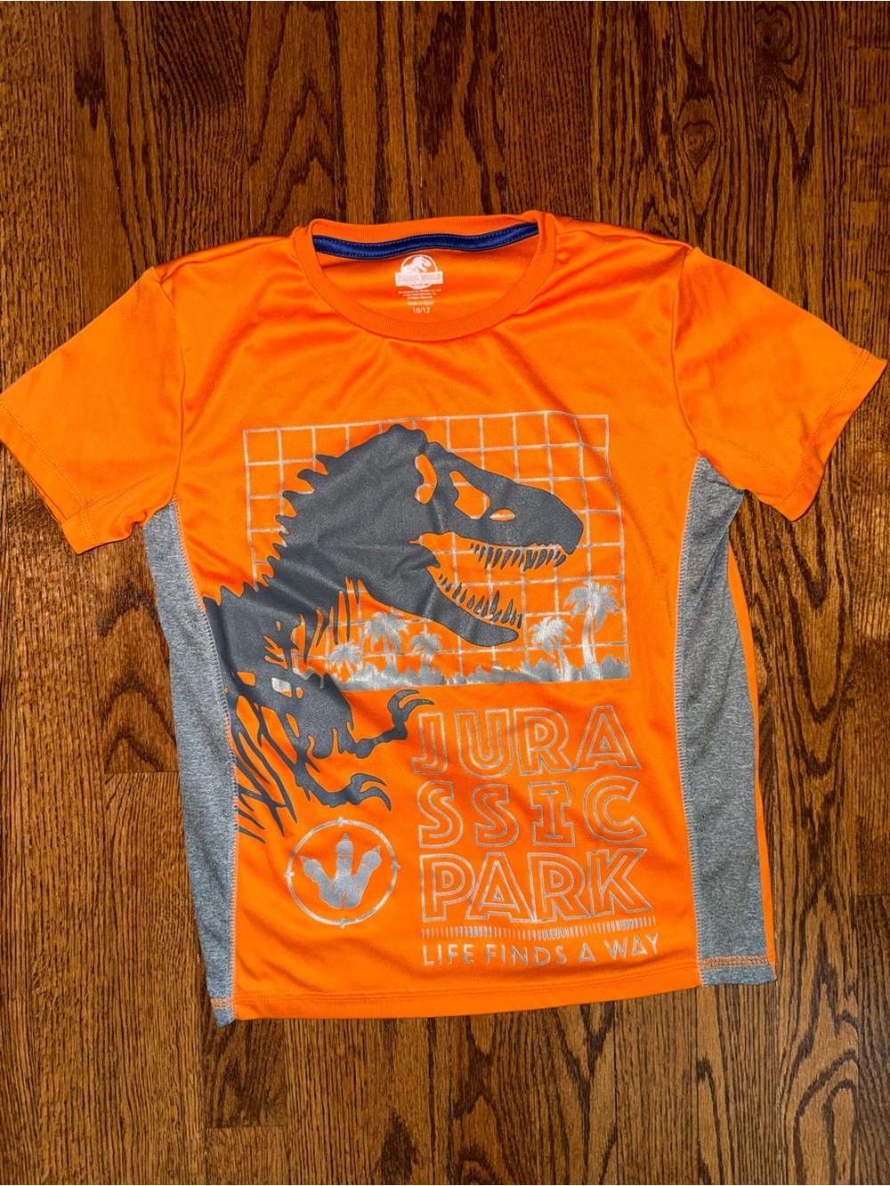 Jurassic Park Orange Graphic Short Sleeve Tee